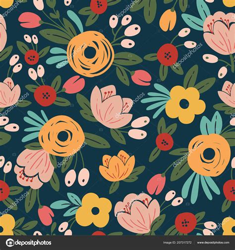 Seamless Floral Background With Bouquets Of Roses Vintage Pattern For