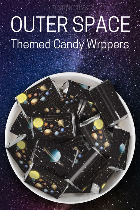 Space Party Favor Mini Candy Bar Stickers Space Party Favors Space