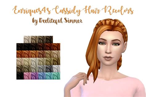 Deelitefulsimmer Enrique S Cassidy Hair Recolor Sims 4 Hairs Sims