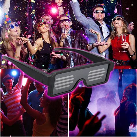 8 Modes Flash Led Party Glasses Usb Charge Luminous Glasses Novelty Light Festival Party