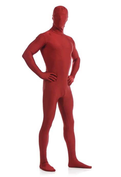 Fullbody Red Spandex Close Fit Zentai Suit Unitard Cosplay Costume