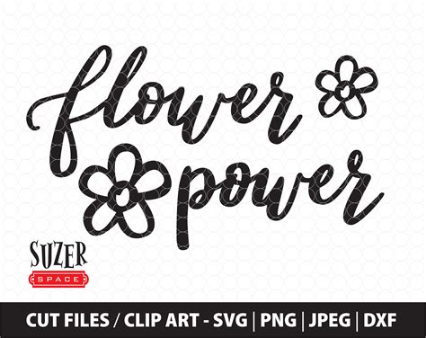 Flower Power Svg Design Flower Power Cut File Flower Power Dxf