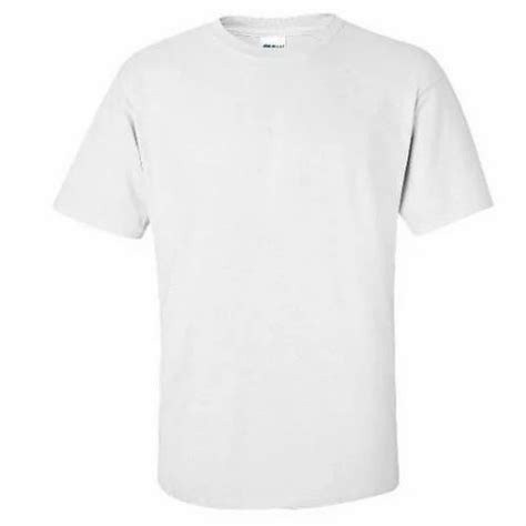 Mens Cotton Half Sleeves Round Neck Plain White T Shirt At Rs 350 In