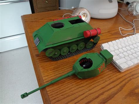 Cardboard Electric T34 88 Tank Model As Seen In World Of Tanks Game