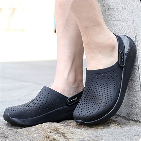 Crocs Literide Clog Macho Original Cinza Preto Shopee Brasil