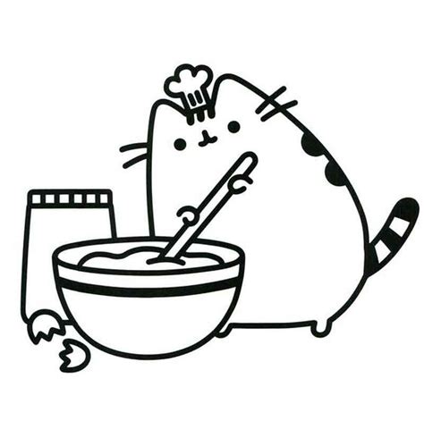 Pusheen Catchef Coloring Page Free Printable Coloring Pages