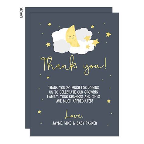 You being there really meant a lot to me. Twinkle, Twinkle Baby Shower Thank You Cards - Party Gifts