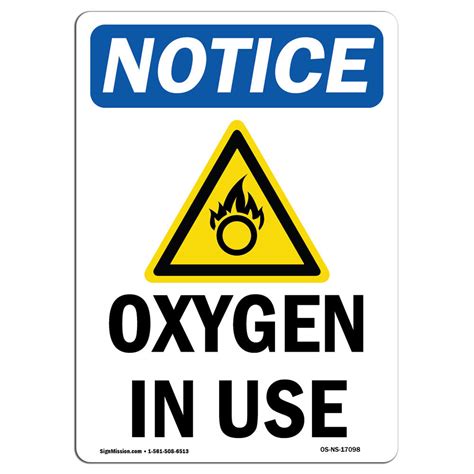 SignMission Oxygen In Use Sign With Symbol Wayfair