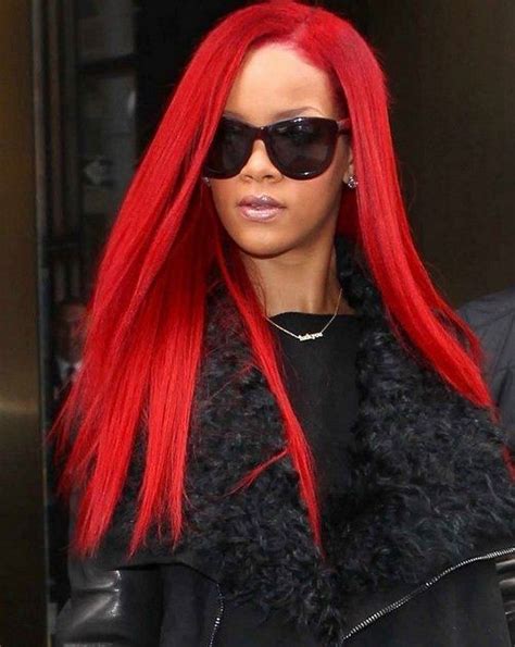 25 Great Photos Of Rihannas Red Hair Strayhair