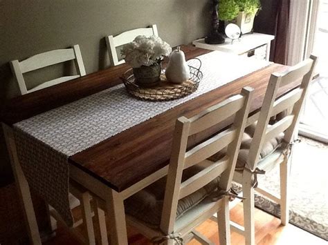 Who doesn't love a good ikea furniture makeover or hacks. Barn Board Table Set - IKEA Hackers