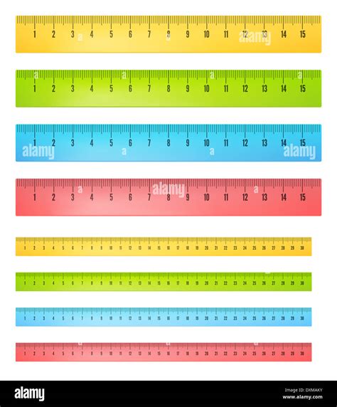 Rulers In Centimeters Stock Photo Alamy