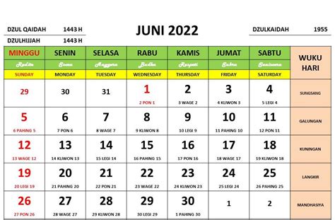 Kalender Bulan Juni 2022 Dan Hari Peringatannya Enkosacom
