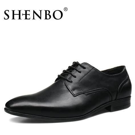 Shenbo Brand Fashion Lace Up Men Dress Shoeshigh Quality Classical Men