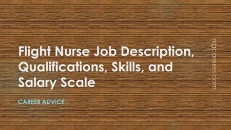 Flight Nurse Job Description Skills And Salary Nigcareers