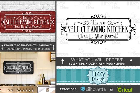 Home Décor Signs And Plaques Pxiyou This Is A Self Cleaning Kitchen Clean