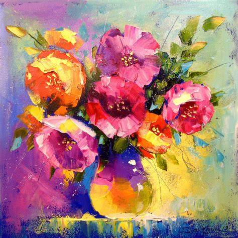 A Bouquet Of Spring Flowers Painting By Olha Darchuk