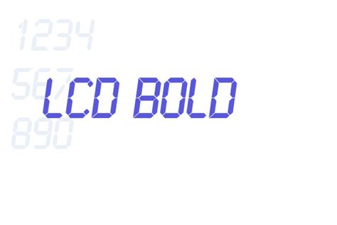Lcd Bold Font Free Download Now