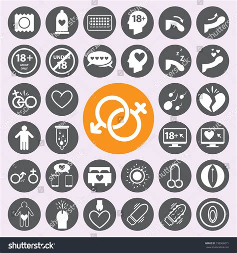 Sex Icon Set Stock Vector Royalty Free 198966071 Shutterstock