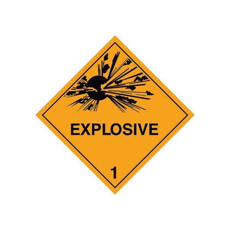 Dangerous Goods Labels Explosive 1