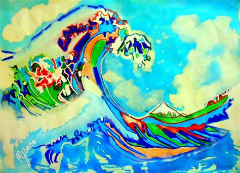 la grande vague de kanagawa par hokusaijpg dessin par