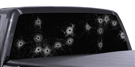 Fgd Brand Bullet Holes Truck Rear Window Wrap Perforated Vinyl Decal