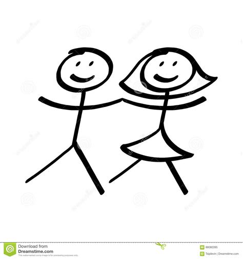 Boy And A Girl Stick Figures Stock Illustration Illustration Of Male