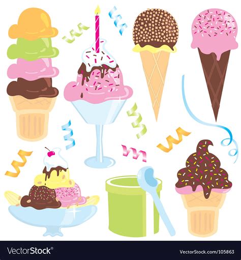 Ice Cream Party Royalty Free Vector Image Vectorstock