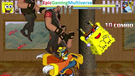 Team Fortress 2 Characters The Heavies And Spongebob Vs Lei Lei In A