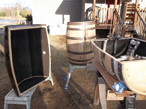 The top will be made from two 13 wide boards, the bottom shelf is a. Whiskey Barrel Coffee Table Construction | Barrel coffee ...