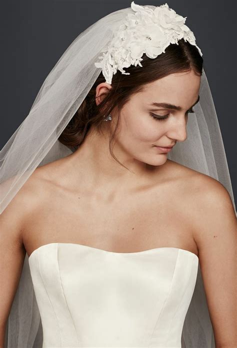 Cathedral Length Bridal Veil With Lace Embellished Headpiececap By