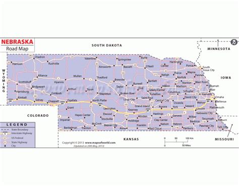 Buy Nebraska Road Map