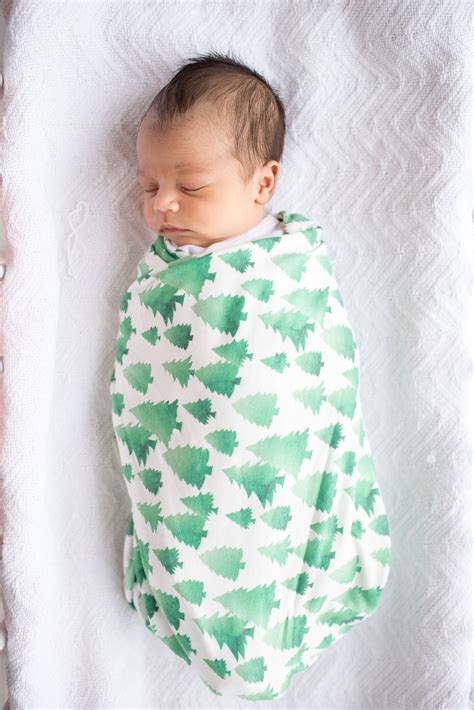 Knit Swaddle Blanket Forest Baby Receiving Blankets Swaddle