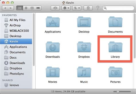 How To Unhide The Library Folder In Lions Home Folder