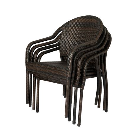 Stylewell Stacking Hand Woven All Weather Wicker Chair Stylewell Mix