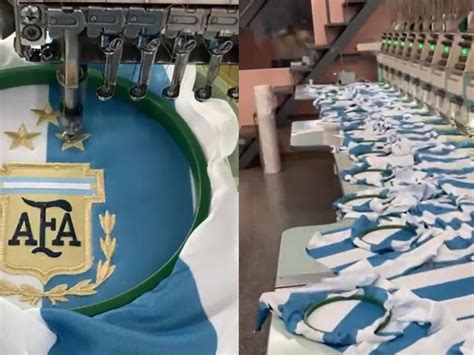 a casi un año del mundial todavía es muy difícil conseguir camisetas de la selección argentina