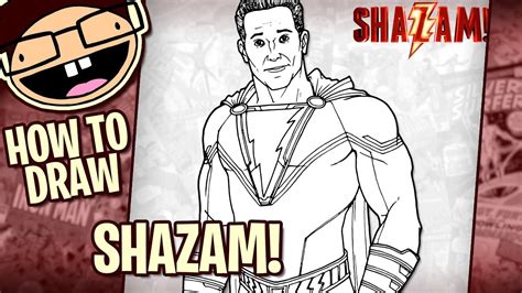 How To Draw Shazam 2019 Movie Narrated Easy Step By
