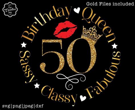 50 And Fabulous Svg 50 And Fab Svg 50th Birthday Svg For Women 50th