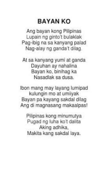 Tula Tungkol Sa Pilipinas Kong Mahal Who Writes For