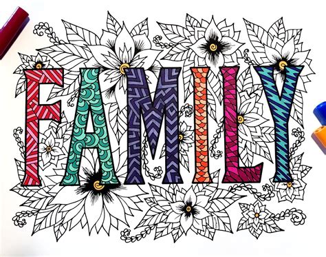 Maybe you would like to learn more about one of these? FAMILY PDF Zentangle Coloring Page | Etsy in 2021 | Coloring pages, Drawings, Zentangle