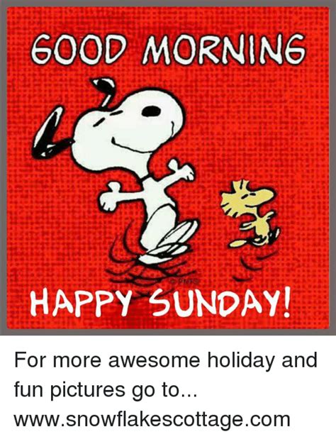 Good Morning Happy Sunday For More Awesome Holiday And Fun Pictures Go