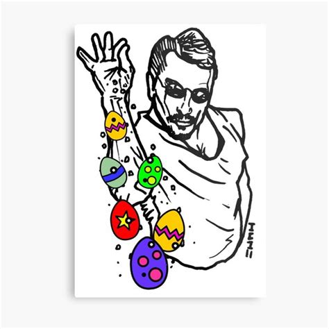 Saltbae Salt Bae Easter Egg Meme Metal Print For Sale By Sketchnkustom Redbubble
