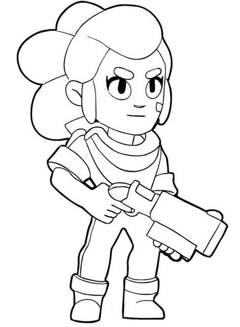 Coloring pages of the computer game brawl stars. Brawl Stars Shelly Coloring Page - Free Printable Coloring ...