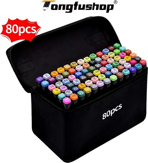 Tongfushop 80 Colored Marker Set Graffiti Pens Marker Pen Set Double