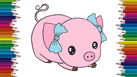 How To Draw A Pig Cute And Easy Step By Step Youtube