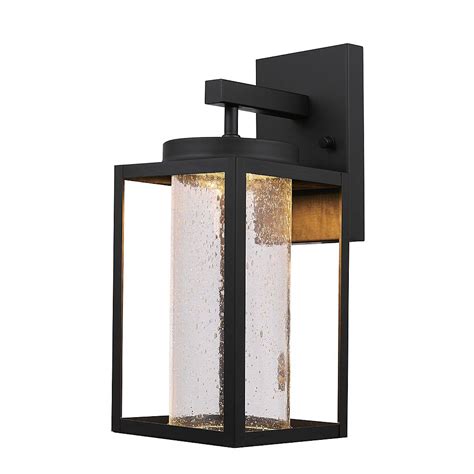 Globe Electric Capulet Black Led Integrated Outdoor Indoor Wall Sconce