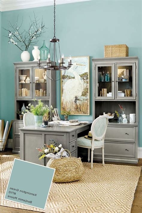 For a good long while now, white has been pushing it's way into every nook and cranny of our homes. Blue Office Paint Colors Gray Home Office Color Feng Shui Colors Soothing Paint For Calming ...