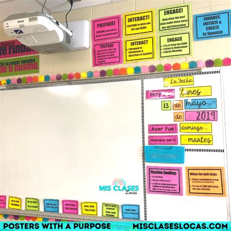 spanish classroom decor posters with a purpose mis clases locas