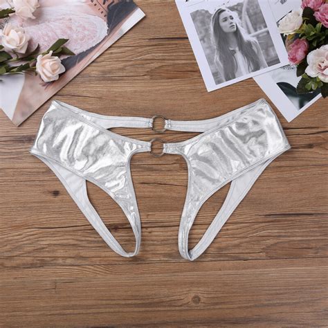 Women Crotchless Jockstrap Low Rise Briefs Underwear Panties Knickers O Rings Ebay