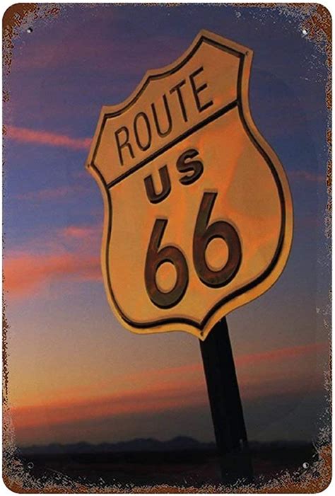 Route 66 Wallpaper Vintage Metal Sign Retro Tin Signs For Store Bar