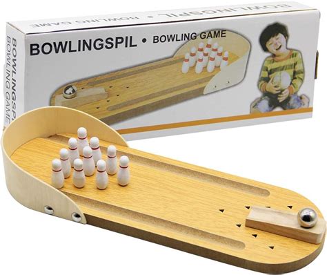 Mortime Mini Bowling Game Mini Wooden Desktop Bowling Game